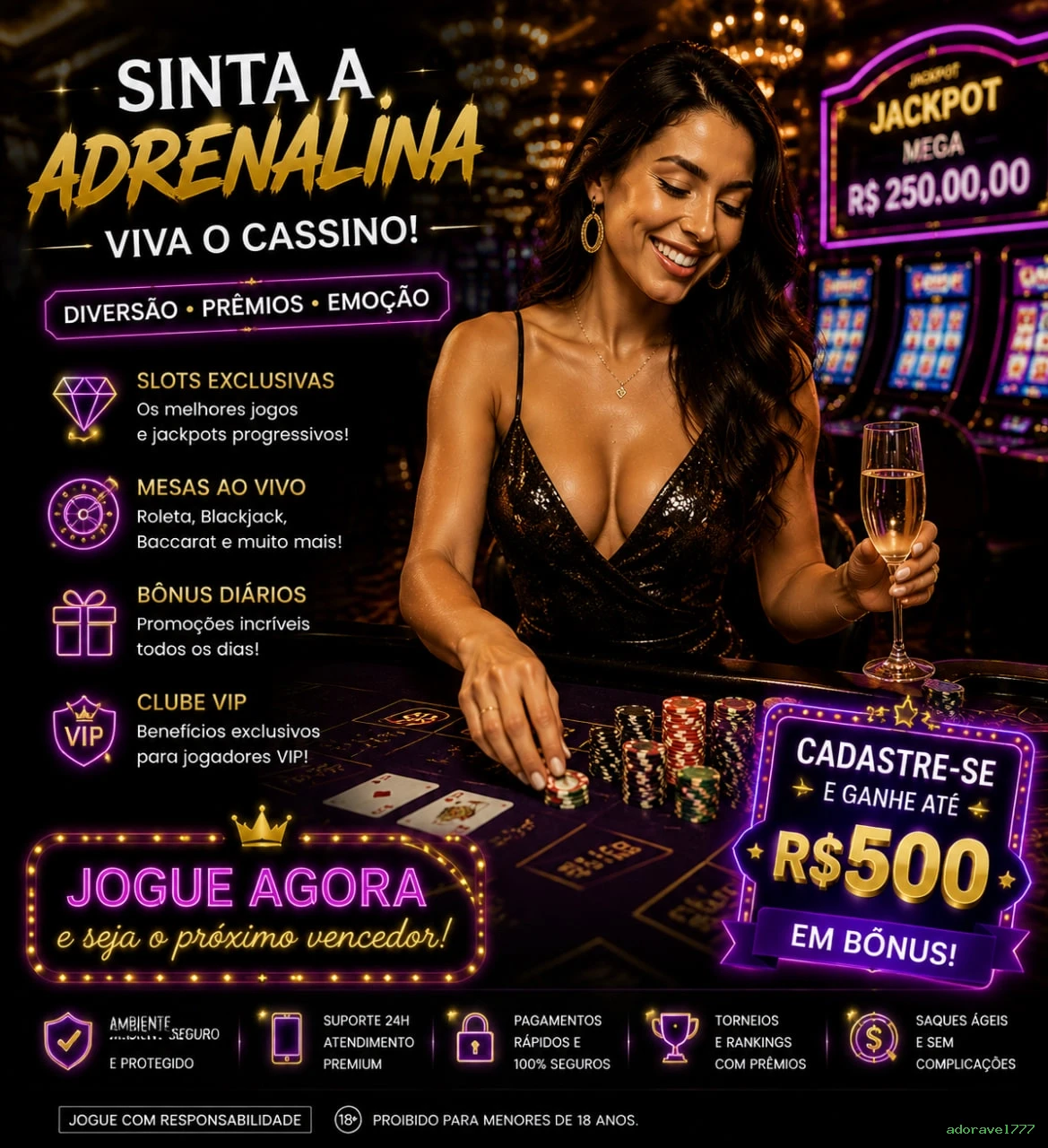 Canal oficial da adoravel777 no Telegram